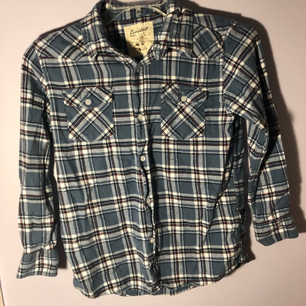 Boys blue flannel